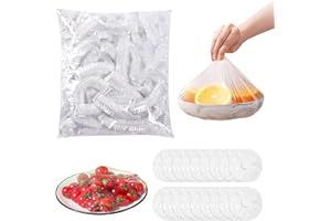 TXS 300 Stück Frischhaltefolie mit Gummizug, Frischhaltebeutel Kunststoff, Wiederverwendbar Frischhaltefolie, Elastische Abdeckungen für Lebensmittelaufbewahrung, Staubschutz, Obstkonservierung