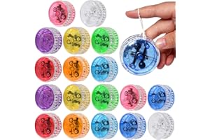 KUWUNG 18 Stücke LED Licht Jo-Jo mit Neun Farben, Responsive Yoyo, Reaktives Kugellager JoJo, JoJo Leuchtend, JoJo Spielzeug für Anfänger, für Party Gastgeschenk
