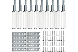 CATELL 10 stycken Push to Open dörröppnare, magnetisk tryckdörr, skåpdörr, dämpare, skåp, dörröppnare tip on, tryckknapp, mag