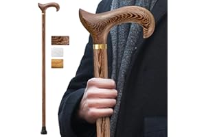 ‎ISPUOOCTI ispuoocti Handgefertigter Gehstock Holz Damen und Herren, mit 226 kg Belastbarkeit Gehstöcke Für Senioren,Ergonomische Derby-High-End-Gehstöcke aus Natürlichem Massivholz,Geeignet Für Geschenke