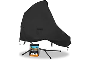 AXPQHL Pokrowiec na leżak wiszący, tkanina Oxford 600D, odporna na działanie promieni UV, do zawieszenia, wodoszczelny pokrowiec, do zawieszenia na leżance, czarny 100 x 1100 x 118 cm