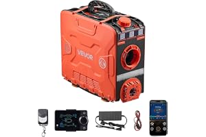 VEVOR Dieselvärmare 8 kW DC 12 V bärbar All in One diesel-luftvärmare med Bluetooth-appstyrning, fjärrkontroll och LCD-skärm