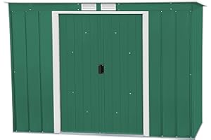 Duramax Eco Tetto da Giardino in Metallo zincato a Caldo, 8 x 4 Pent Roof, con Finiture Bianche, Verde