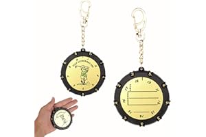 DIOCHE étiquette de Score de Ronde de Golf, 18 Trous Rond en Alliage de Plastique Scorer Golf Count Shot Stroke Putt Compteur de Score pour Golf Scorer de Sport en Plein Air