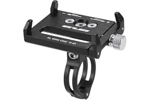 Doorslay Soporte Movil Bici, Soporte Manillar Universal, Soporte Movil Moto Bicicleta Ajustable, Anti Vibración Porta Telefono Motocicleta Soporte Desmontable Moto Soporte Abrazadera de la Horquilla