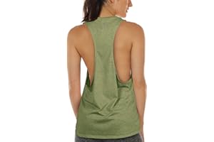 icyzone Canotta Donna Sportiva Senza Schienale Lunga, Traspirante e Sciolto T-Shirt per Fitness Yoga Corsa