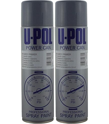 U-Pol Power Can ETCH PRIMER Vernice 500ml X 2 Aerosol Spray Auto - Foto 3