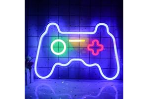 WANXING Game Neon Signs for Wall Decor, Gaming Neon Light Sign, Game Console Neon Sign with USB Powerd for Gameroom, Game Zone, Bedroom, Home Decoration