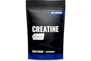 GYM NUTRITION Creatine Creapure Monohydrate Poudre - 600 g - 176 Portions - Vegan - Produit en Allemagne - Creatine Monohydrate Creapure - Créatine
