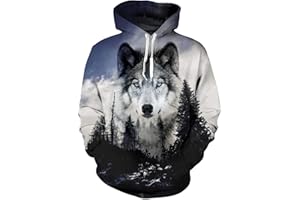 ALISISTER Unisex Hoodie 3D Impresión Sudadera con Capucha Casual Manga Larga Hooded Pullover Sweatshirt Bolsillos