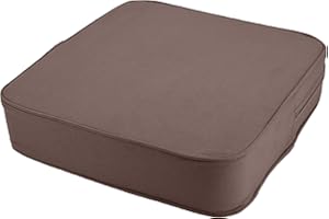 STYLELEX Minimalist Orthopaedic Seat Cushion, 100% Cotton with Cold Foam Foam, Quality Chair Cushion, Solid Quality, Washable (1, Taupe/Brown, 45 x 45 x 10 cm)