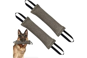 Wisebom 2 Pz Manicotto Salsiccia Interattiva 2 Maniglie - Giocattolo Cuscino da Morso per Addestramento e Gioco