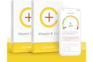 ‎CERASCREEN Vitamin D Test Doppelpackung von CERASCREEN - Spiegel messen und Bedarf erkennen | Testkit für zu Hause | Zertifiziertes Labor | Konkrete Handlungsempfehlungen und Gesundheitsinformationen