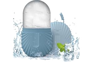 GLAUSTALOS Ice Roller Visage, Facial Ice Face Roller, Glace Visage Roller de Visage, Ice Face, Convient aux Yeux, au Visage, Rétrécit Les Pores, Réduit Les Poches (Coquillages Bleus)