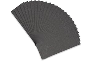 STEBRUAM Carta Abrasiva 21 Pezzi Kit, Carta Vetrata per Legno in Grane 220 Grinta, Sandpaper Carta Vetro Impermeabile Levigatura a Secco e Umido