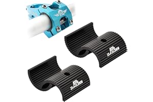 LUNAANDA 4 Piezas Cuña para Manillar de Bicicleta, 25,4 a 31,8 mm, Adaptadores Espaciador Manillar de Bicicleta, Manillar de Bicicleta Shims, Cuñas de Conversión, Componentes de Piezas de Ciclismo (Negro)