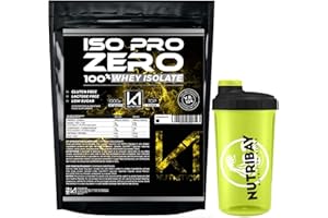 ISO PRO ZERO 2 Kg Proteine 100% Whey Isolate con Vb104 - K1 Nutrition SENZA GLUTINE, SENZA LATTOSIO, LOW SUGAR, (CIOCCOLATO NOCCIOLA 2 KG + SHAKER)