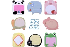 32 Pezzi Blocchetti Memo Adesivi, JIANTA 640 Fogli Gadget Compleanno Bambini, Mini Note Adesive, Regalini Festa Compleanno