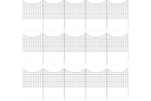 Sonnewelt Pond Fence Garden Fence Metal Fence Elements Fence Garden Fence Animal Enclosure Outdoor Enclosure Fence for Dogs 15 Fence Panels 18 Mounting Rods (Green, Underbow)