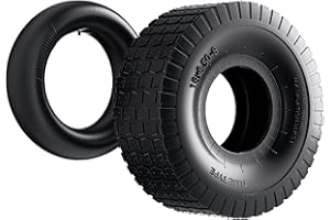 WILTEC Pneumatico per trattorino rasaerba 18x8.50-8 4PR con camera d’aria e valvola angolare Ruota completa