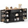 Merax Sideboard Mit Schubladen Und Verstellbaren Ei Produktbild-Vorschau 3