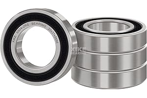 XiKe 4 pieces 6904-2RS ball bearings, sealed, 20 x 37 x 9 mm, chrome steel and pre-lubricated, 6904RS deep groove ball bearing with rubber double seal.