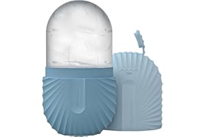 HIEMIBLE Ice Roller Visage Et Yeux, Rouleau À Glace Pour Le Visage, Moule À Glace Pour Le Visage, Roller De Massage Visage Réutilisable, Efficacement Poches, Réduit Pores, Améliore Élasticité De Peau