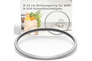 Ancable Ersatzteil Dichtungsring für WMF, 22cm Schnellkochtopf Silikon Dichtung für WMF und Silit 3L 4.5L 6.5L 8.5L, 6068559990 6068559997 Dichtungsring WMF Schnellkochtopf Ersatzteile