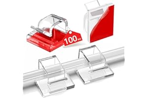 Abnii 100 supporti per cavi (Trasparente, Large-clear glossy)