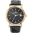 Mathey-Tissot Leather Swiss Made Analog Black Dial Men Watch - Hb611251Pn, Black Band
