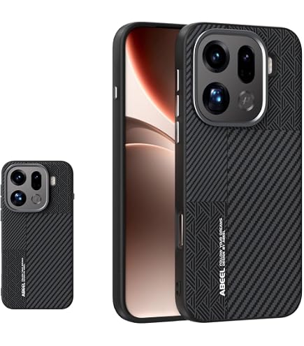 Custodia In Pelle E Fibra Di Carbonio Per Oppo Find X9 Pro – Ricarica Wireless, Antishock E Antigraffio - 2