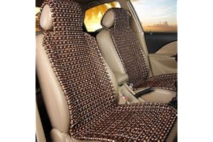 favourall Funda para asiento de coche, bolas de madera, universal, para masaje, 45 x 130 cm, para coche, hogar, oficina