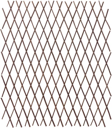 Treillis Extensible En Pin Naturel (160-300cm X 101cm) - Clôture Jardin Décorative, Demi-lattes - Non Traité