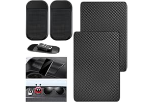 WHC 4 Stück Antirutschmatte Auto Armaturenbrett Selbstklebend, Antirutsch Pads Matte Anti-rutsch unterlage klebepads Magic-pad für Handy, Auto brillenhalterung, Sonnenbrillen Halterung, Keys