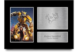 HWC Trading A4 Hailee Steinfeld Bumblebee Regali Stampati Autografo Firmato Immagine Per Gli Appassionati Di Memorabilia Di Film - A4 Incorniciato