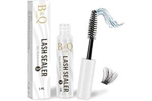 B&QAUGEN Lash Sealant 5ML Clear Mascara B&Q Lash Sealer for Cluster Lashes Overnighter Lash Extension Sealant Healthy Lash Overnight Sealer Longer Life Coating Lash Seal (Clear,5ml)