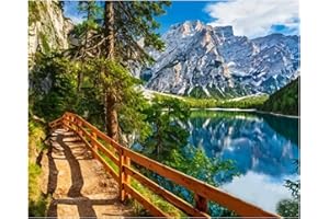 Miquans Art Peinture Par Numéros Pour Adulte, DIY Peinture Acrylique Pour Adultes Enfants Débutants Facile Sur Toile (40×50 cm) Paysage avec peintures et Pinceaux,Montagne