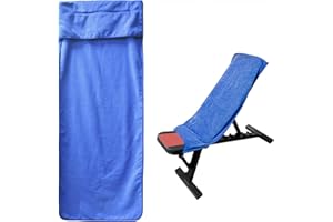 DAWRIS Asciugamano da Fitness e Palestra, 120 x 50 cm, in Microfibra, Grande Con Tasca Con Cerniera, Asciugamano Sportivo