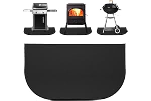 HIULLEN Kaminbodenplatte, 50x100cm Funkenschutzplatte Für Kaminofen, Feuerfeste Unterlage Feuerfeste Matte, Hitzeschutzmatte Bodenschutzmatte, Zum Schutz des Bodens Vor Funken