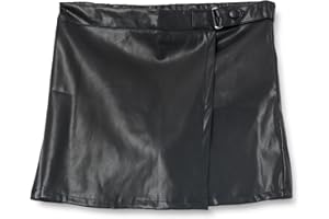 Koton Skort Faux Leather Elastic Waistband Pantalones Cortos para Niñas
