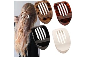 BOHJPIS 4 PCS Flat Hair Clips for Women, Curved Design, Strong Hold for Thin Thick Hair, Hair Accessories for Women and Girls (Leopard)