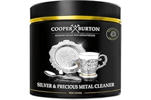‎COOPER & BURTON Silber Schmuck Reinigungsmittel, Silber Reiniger für Silber Reinigung & Silber Versilbertes, Gold Edelstahl Kupfer & Messing| Reiniger für Schmuck Ketten Silber Besteck | COOPER & BURTON 500g