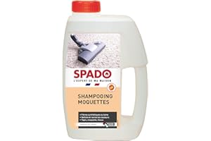 SPADO - Shampoing raviveur moquettes - Nettoie, ravivre les couleurs et redonne du volume- Bouchon doseur - Tapis, moquettes et laine - Parfum orange - 1L - Fabrication française