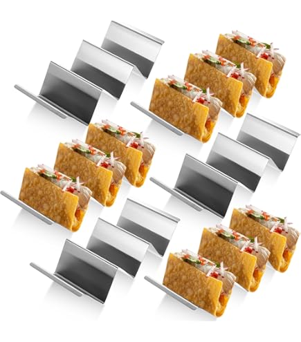 LSS Support à tacos Porte-Tacos en Acier Inoxydable Support à Crêpes
