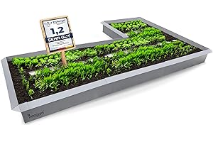 innogard S7052-009 – Schneckenzaun L-Form 16 TLG, Galvalume Alu-Zink, 1x Verbinder 270°, 5X Ecke 90°, 10x Seitenteil 1 m