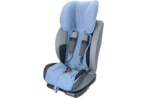 baby idea Babysanity Rivestimento copri seggiolino auto 9/36 e 15/36 kg in DOPPIA SPUGNA DI COTONE 100% colore (Avio)