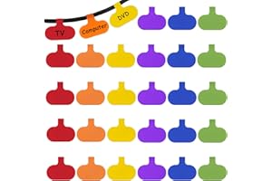 SALBSEVER 30 sztuk etykieta, organizer na kabel, etykiety i opaski kablowe, wielokrotnego użytku, do identyfikacji kabli, 4 cm x 2 cm