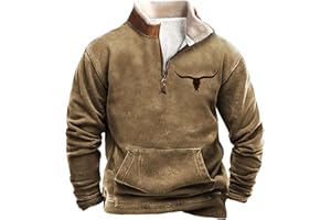 Kobilee Maglia Pile Uomo Caldo con Mezza Zip Senza Cappuccio Felpa da Lavoro Montagna Pesante Maglione Pile Vintage Peluche Felpa Pile Felpata Micropile Abbigliamento Maglia Pile Invernale