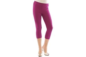 YESET Damen 3/4 Capri Leggings Leggins Baumwolle Hose Wäsche