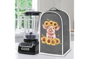 Psesaysky Sunflower Pig Blender Cover Food Processor Cover Anti-Sputtering Blender Cover Dust Cover for Stand Mixer Resistant Fabric Kitchen Appliance Case Soft
